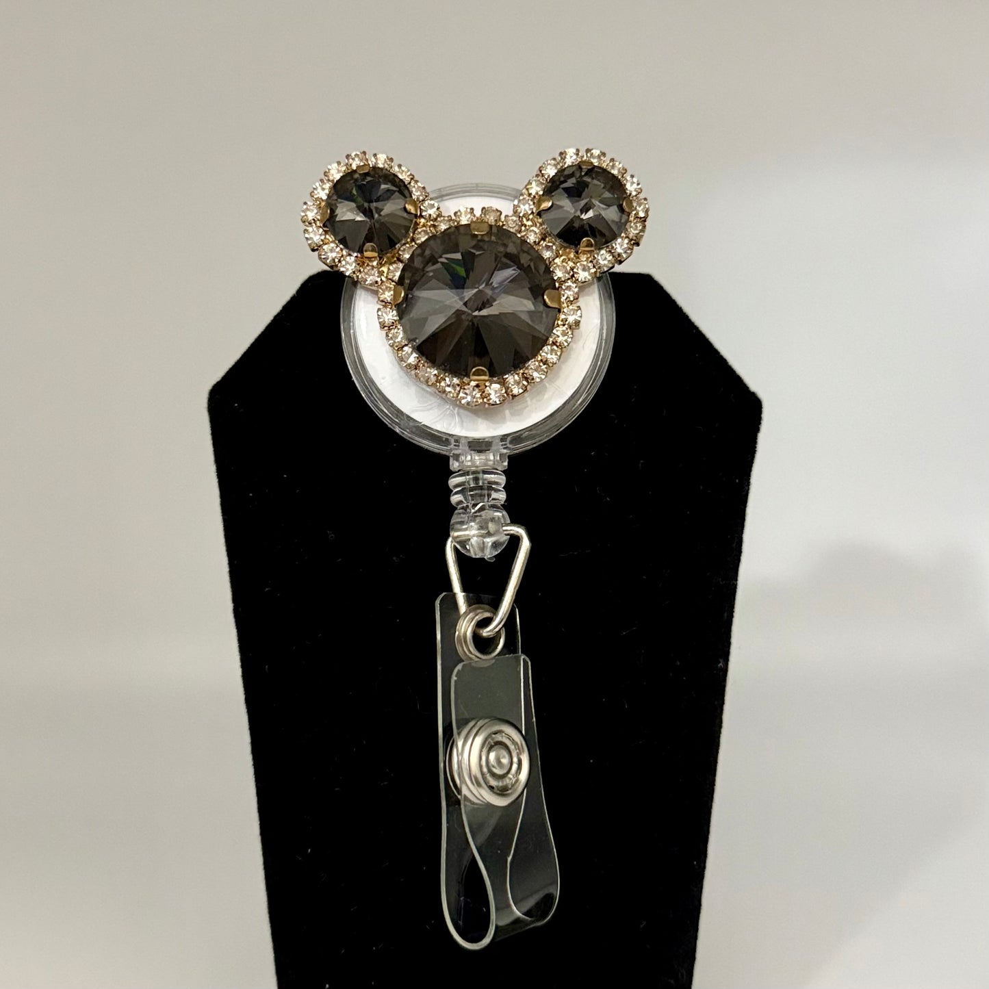 Jewel Mickey Ears Badge Reel