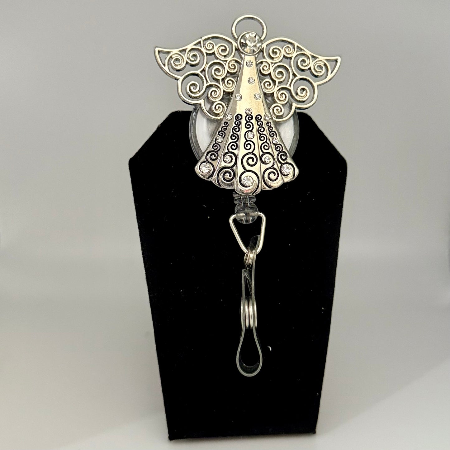 Silver Angel Badge Reel