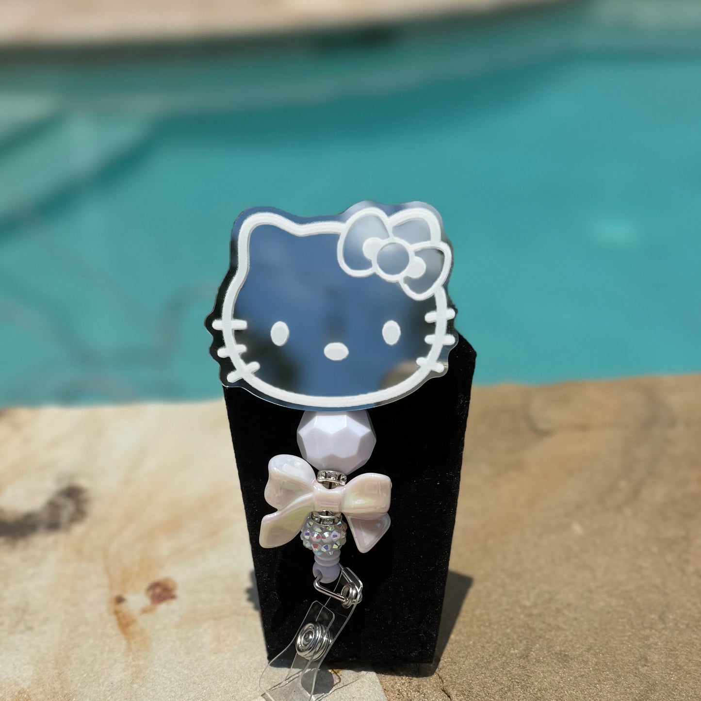 Mirror Hello Kitty Badge Reel