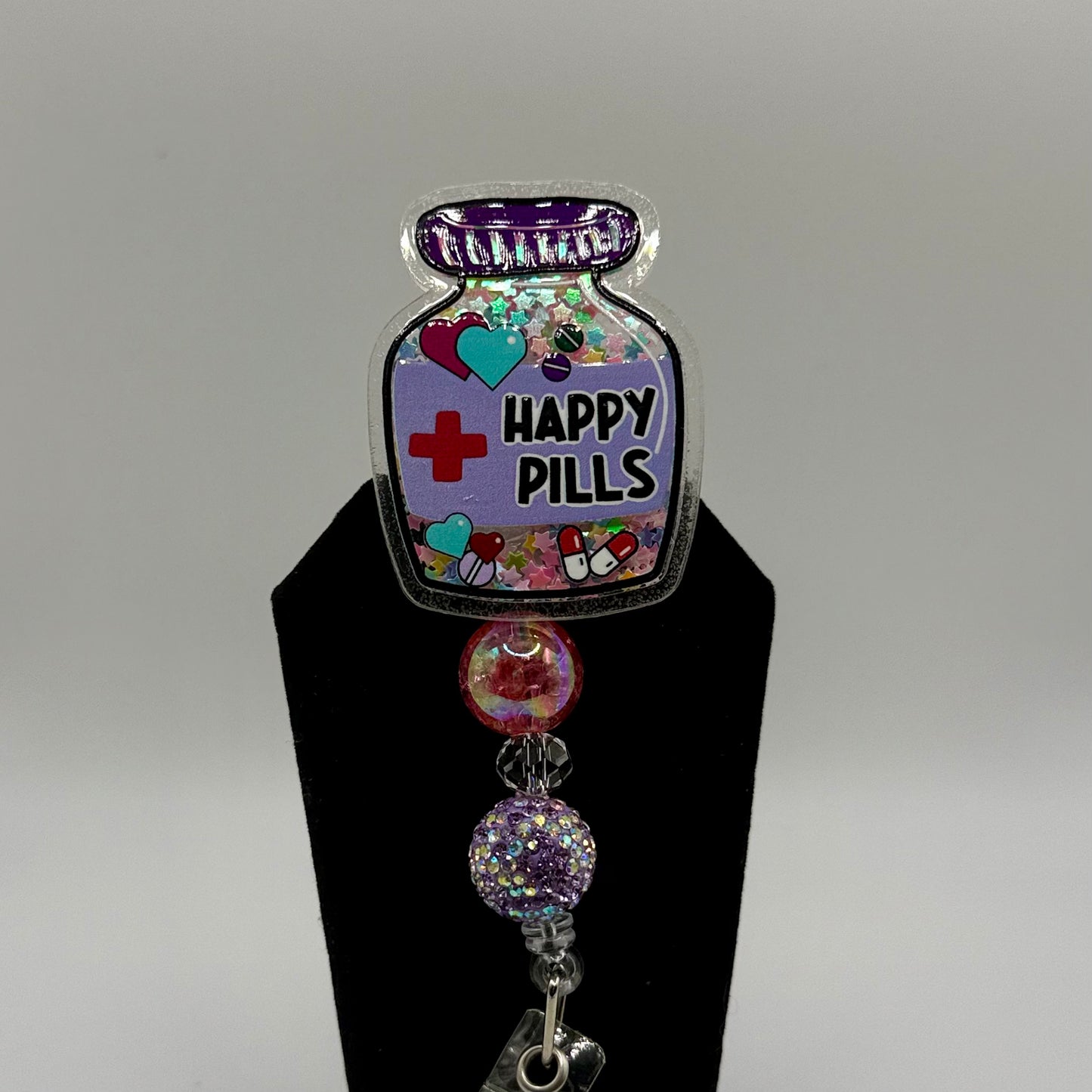 Happy Pills Badge Reel
