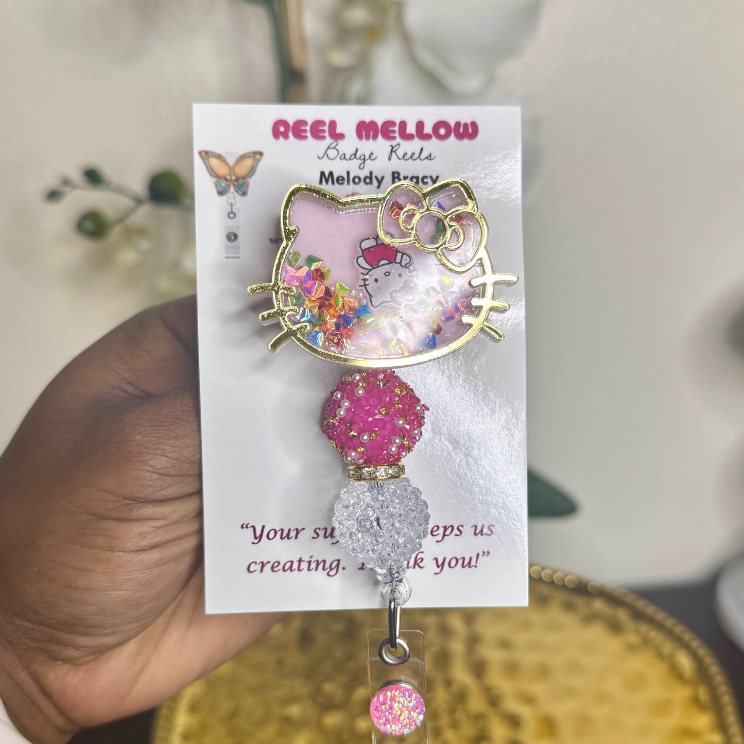 Hello Kitty Shaker Badge Reel