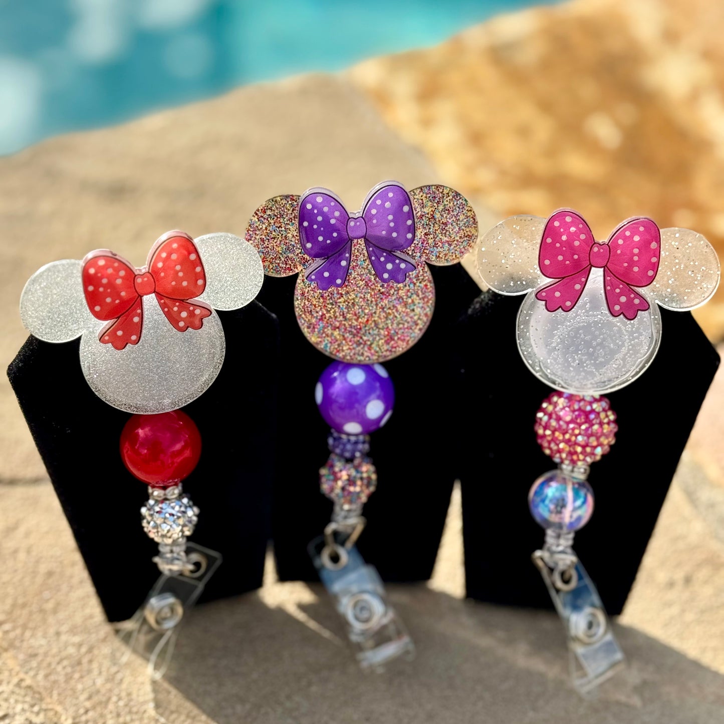 Acrylic Minnie Mouse Badge Reel