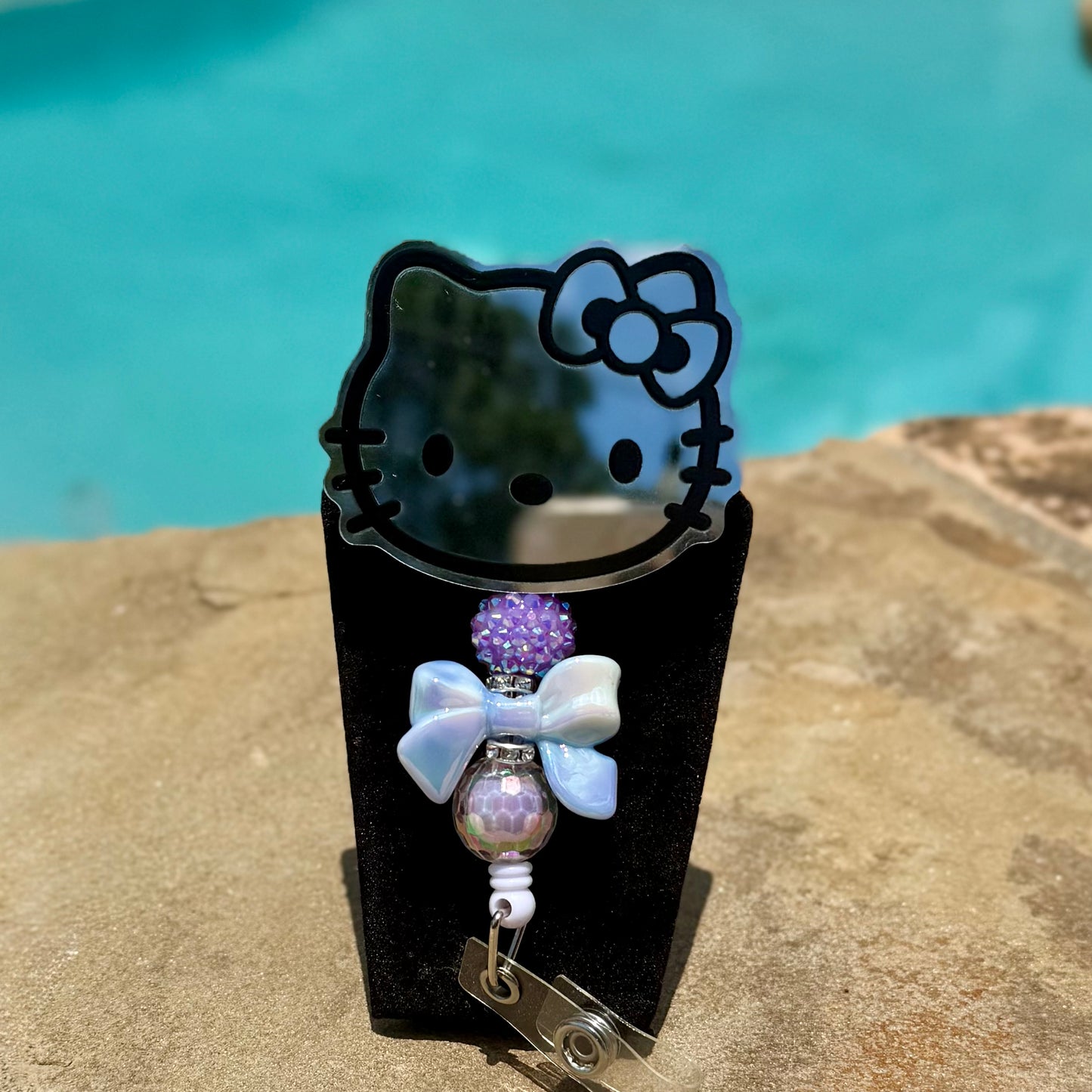 Mirror Hello Kitty Badge Reel