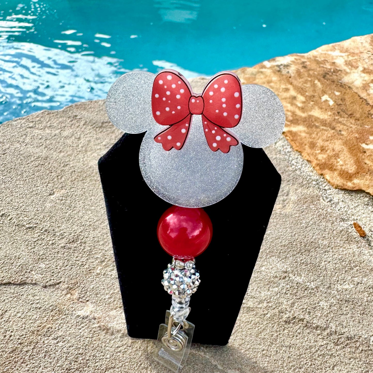 Acrylic Minnie Mouse Badge Reel