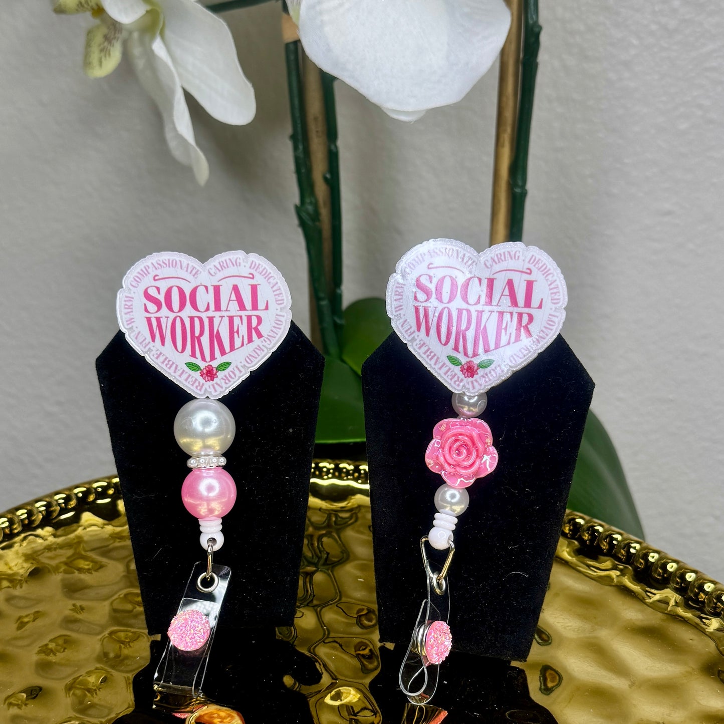 Heart Social Worker Badge Reel