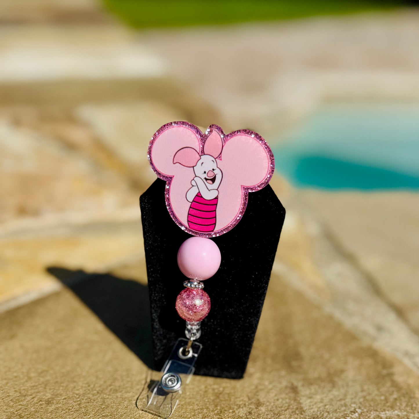 Piglet Mickey Ears Badge Reel