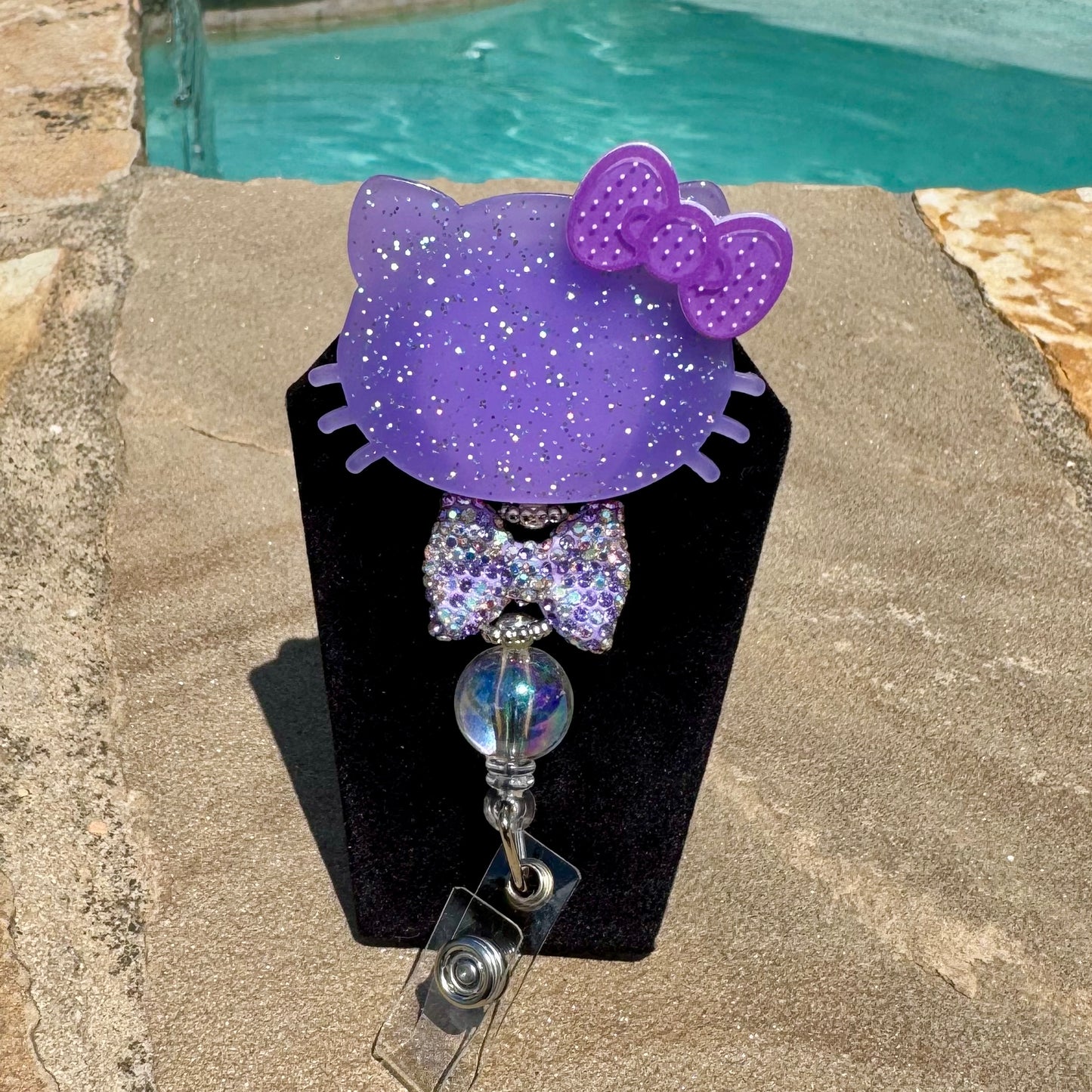 Purple Hello Kitty Badge Reel