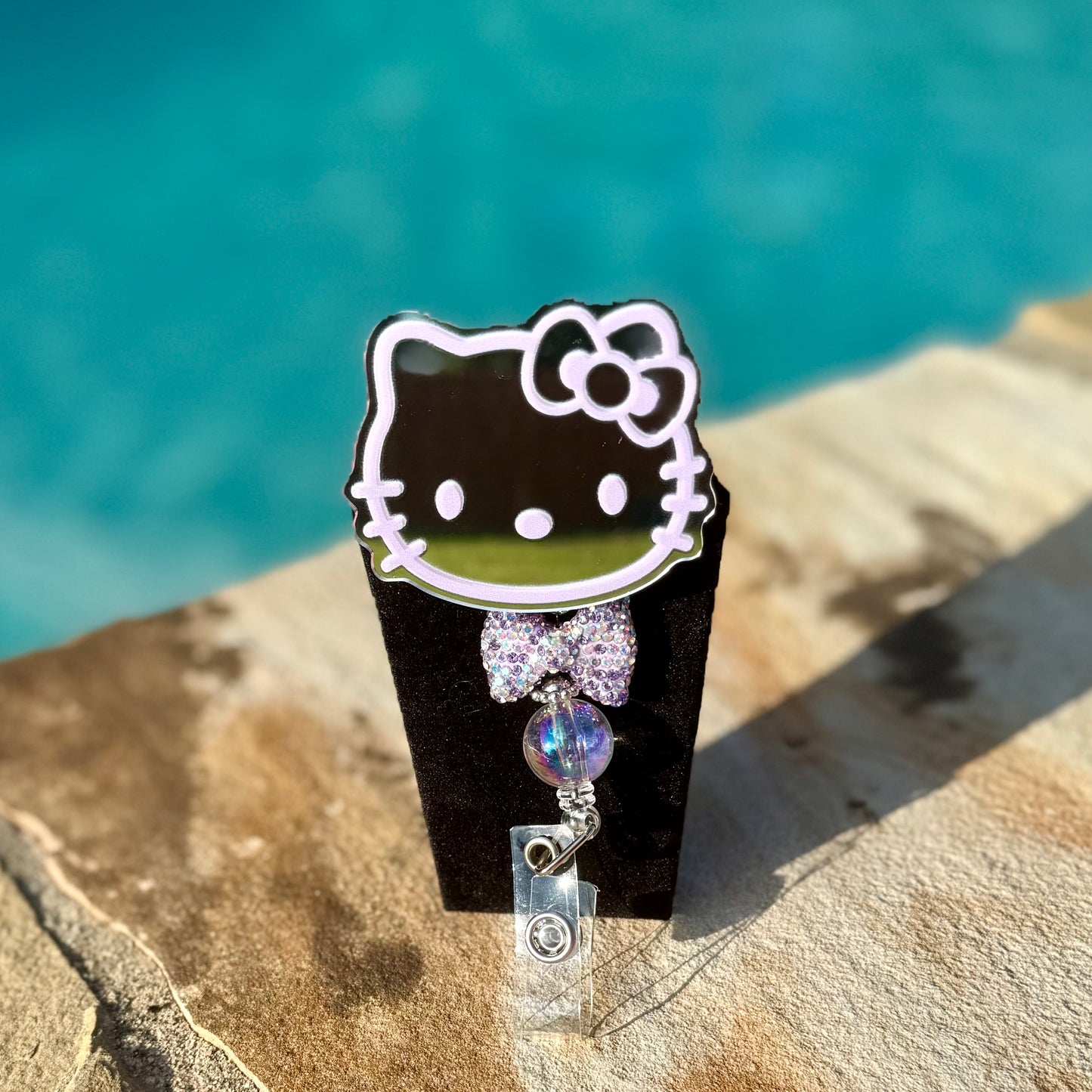 Mirror Hello Kitty Badge Reel