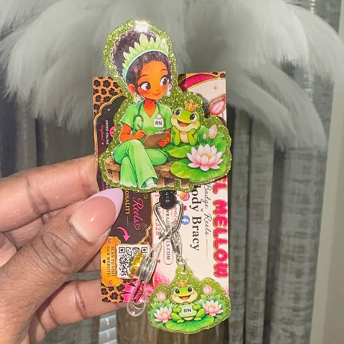 Princess Tiana Inspired RN Badge Reel 