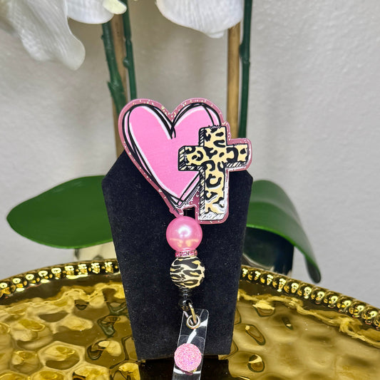 Heart & Cross Badge Reel