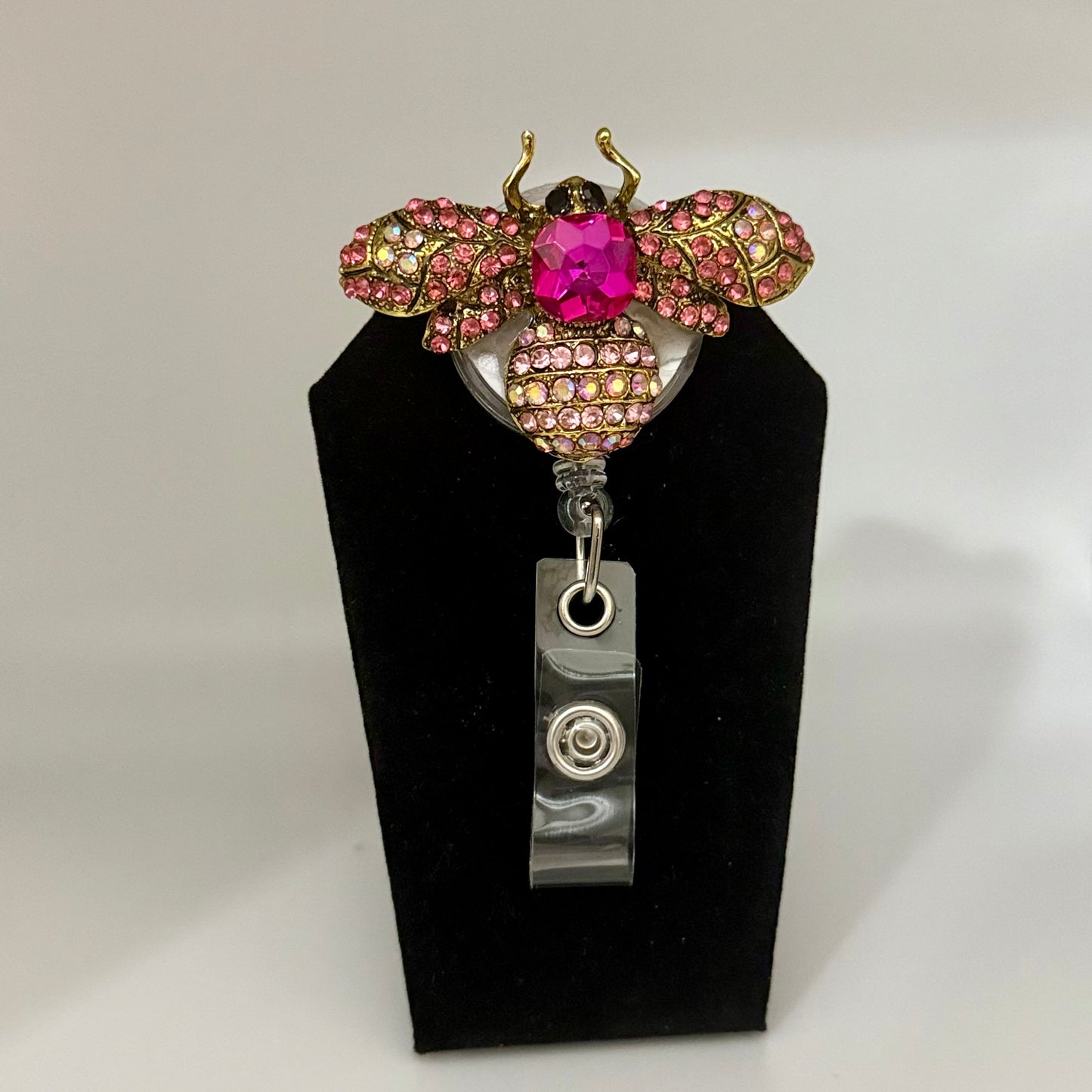 Bejeweled Bee Badge Reel