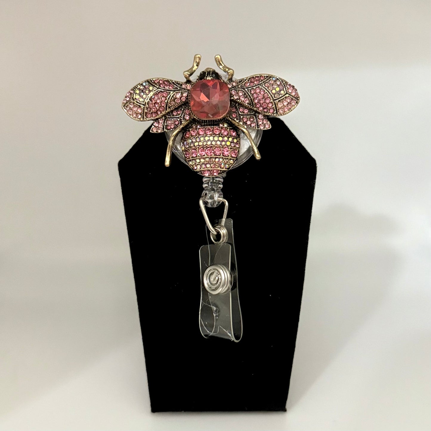 Bejeweled Bee Badge Reel