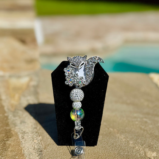 Bling Fox Badge Reel