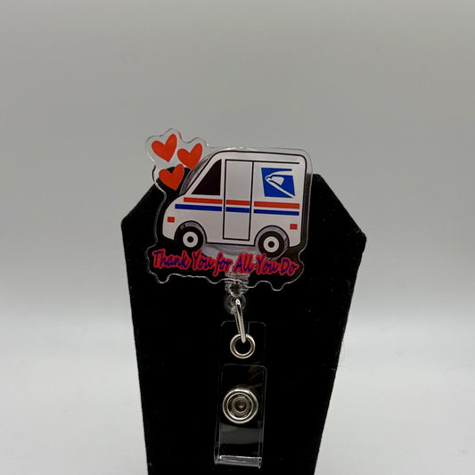 Mail Truck Badge Reel