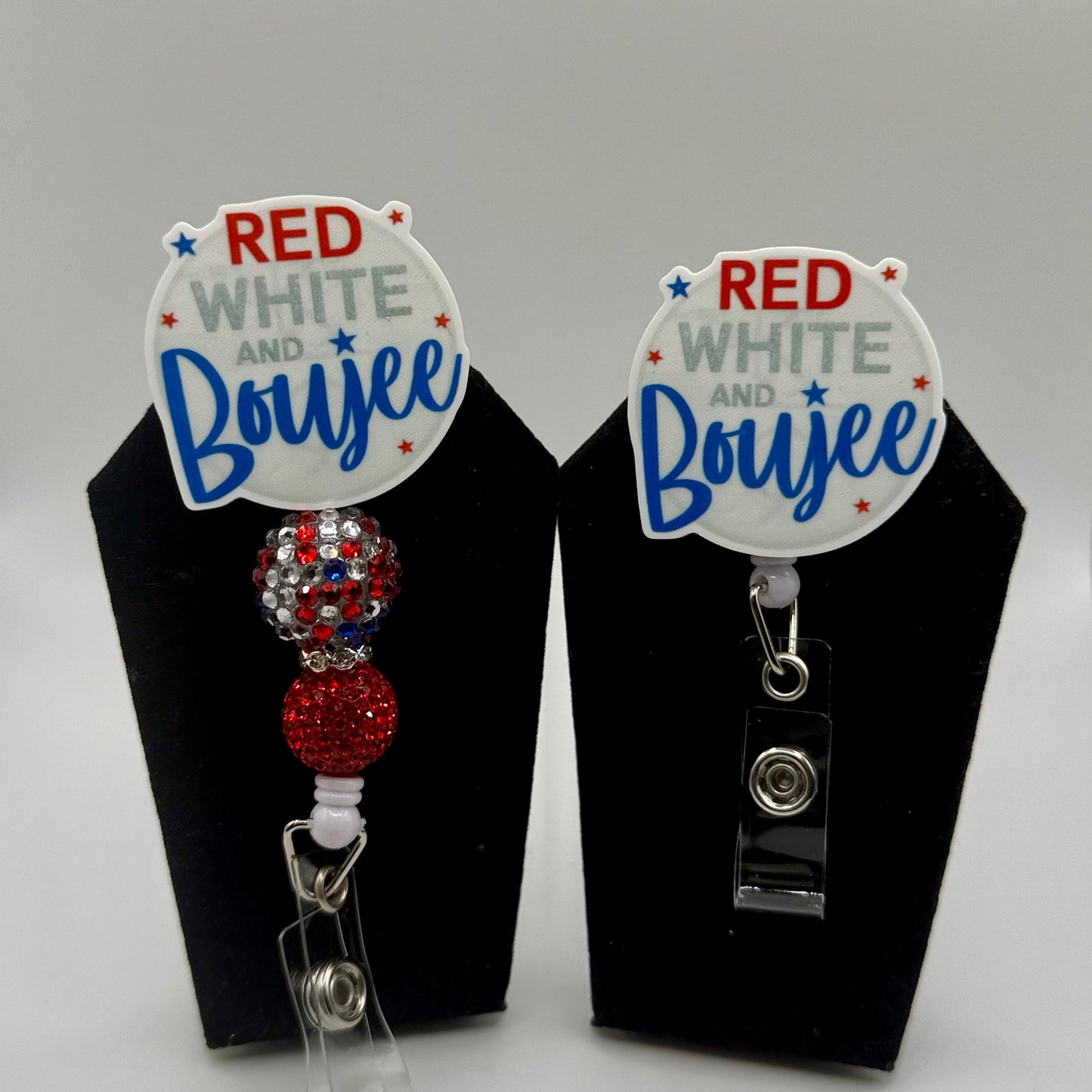 Red, White and Boujee Badge Reel