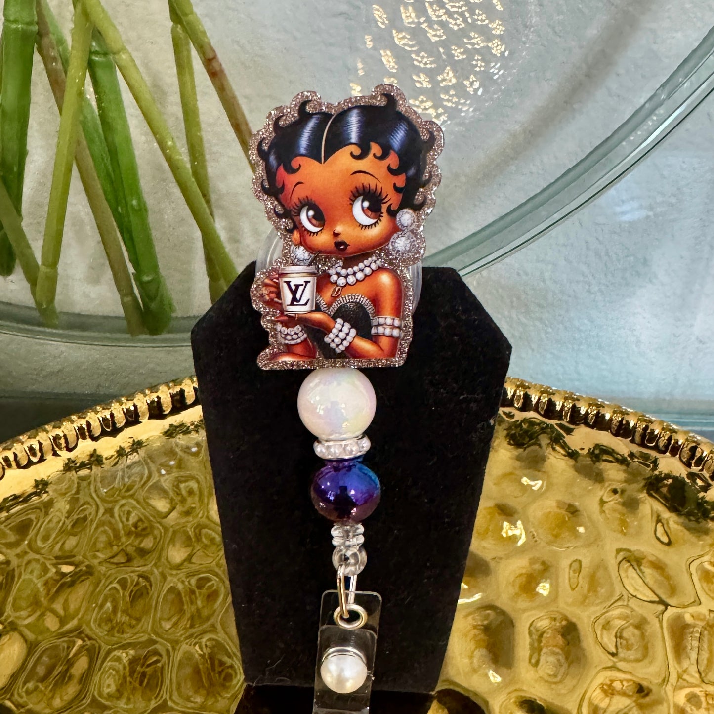 Designer Betty Boop Badge Reel