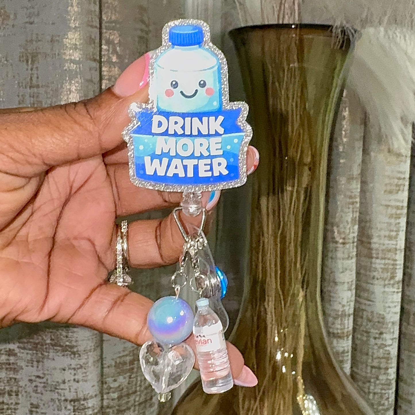 Drink More Water Badge Reel