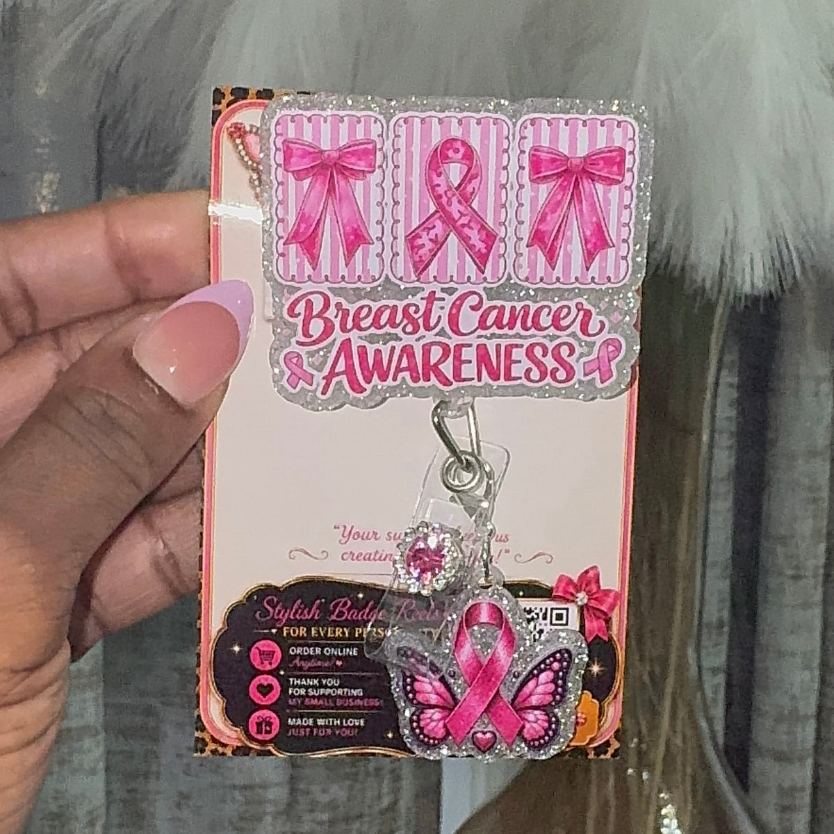 Pink Power Badge Reel