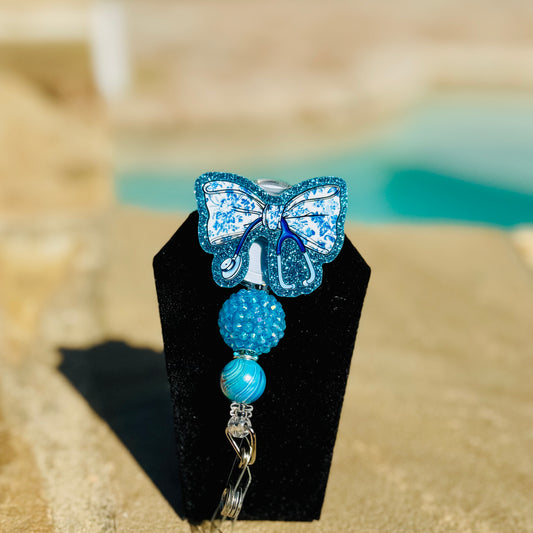 Stethoscope Bow Badge Reel