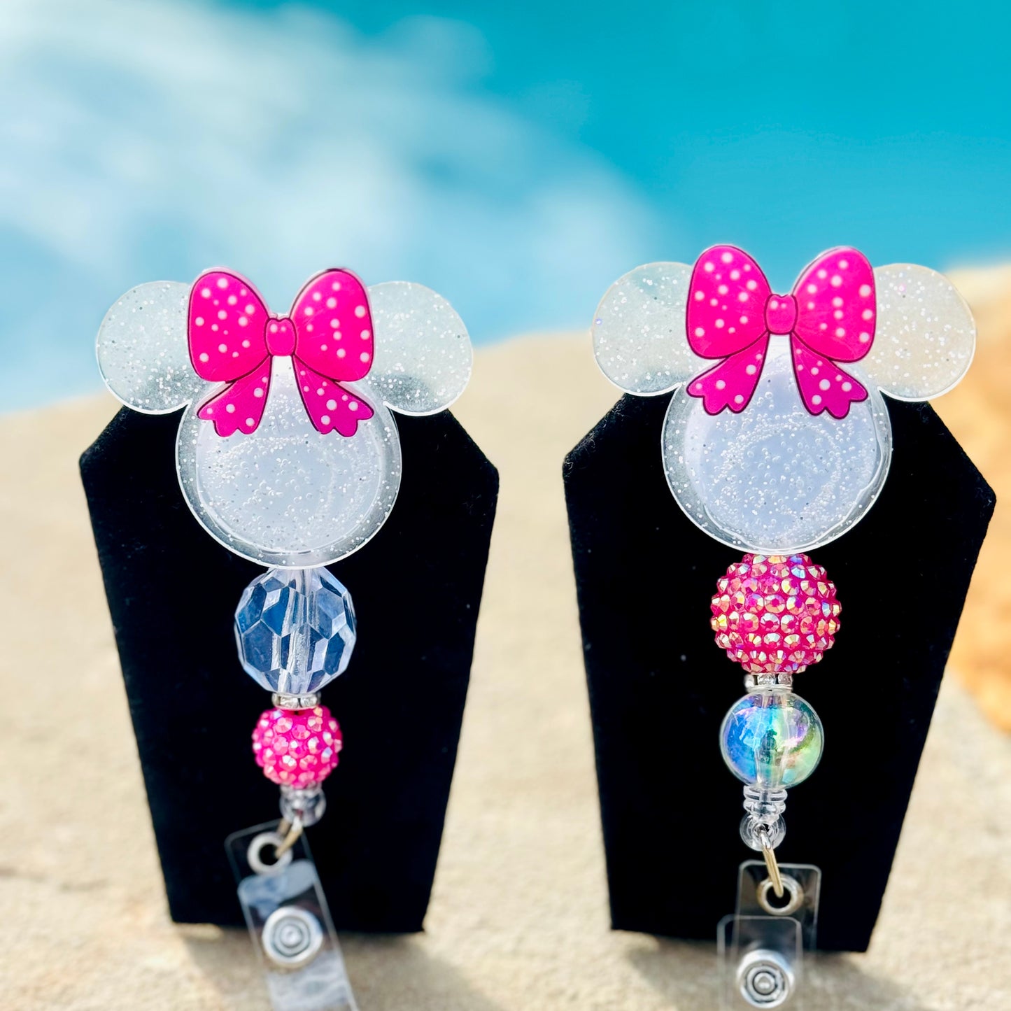 Acrylic Minnie Mouse Badge Reel