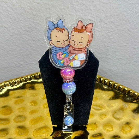 Newborn Shaker Badge Reel