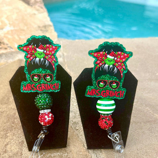 Mrs. Grinch Badge Reel