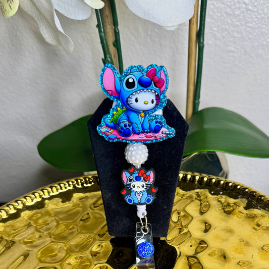 Hello Stitch Costume Badge Reel