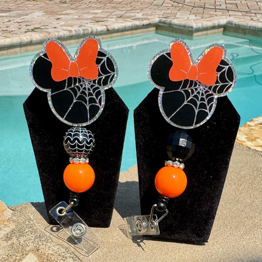 Halloween Minnie Ears Badge Reel