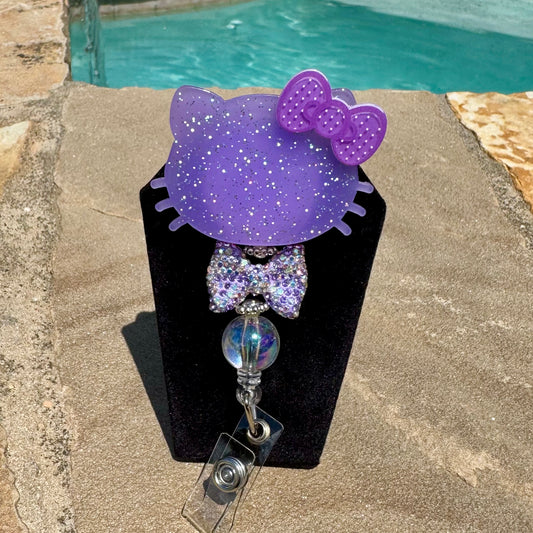 Purple Hello Kitty Badge Reel
