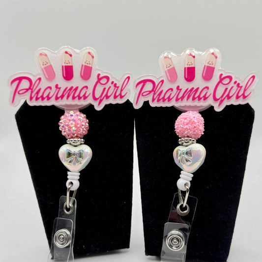 PharmaGirl Retractable Badge Reel