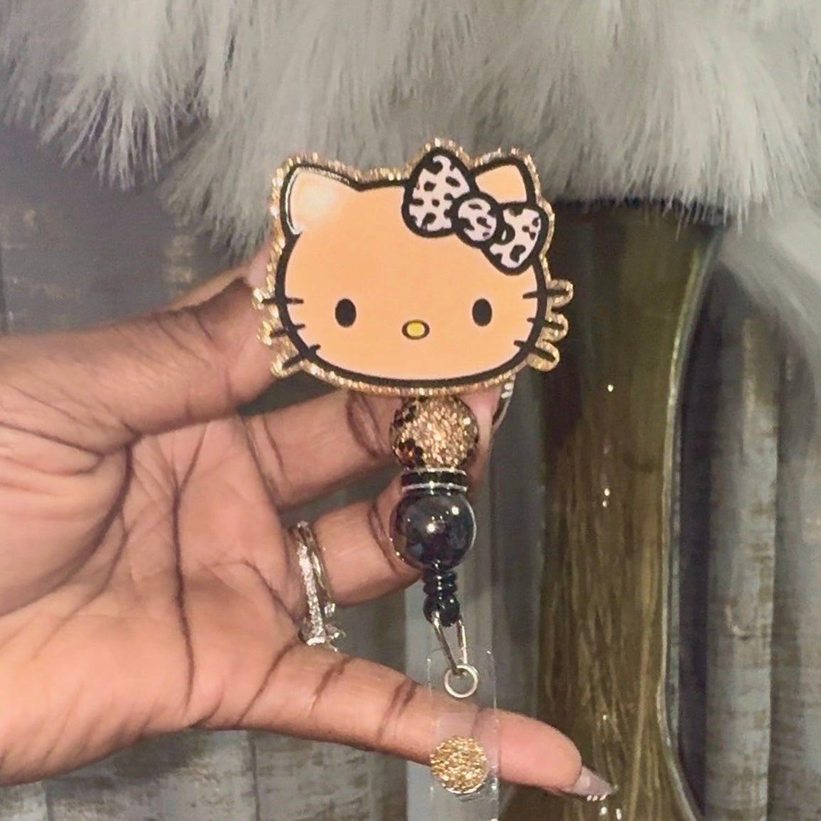 Tan HK Badge Reel
