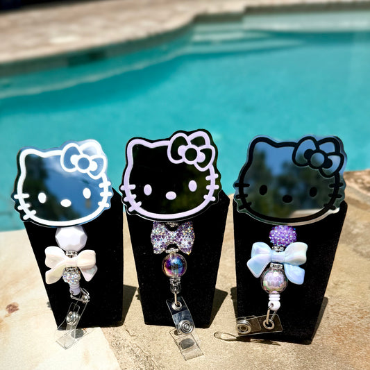 Mirror Hello Kitty Badge Reel