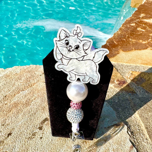 Acrylic Marie Aristocat Badge Reel