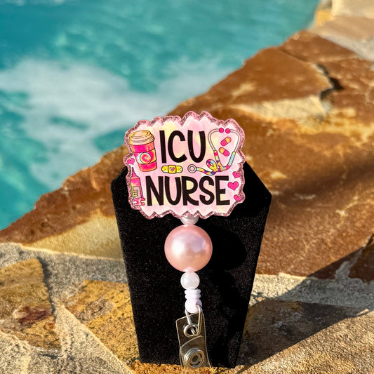 ICU Nurse Badge Reel