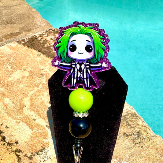Cartoon Beetlejuice Badge Reel
