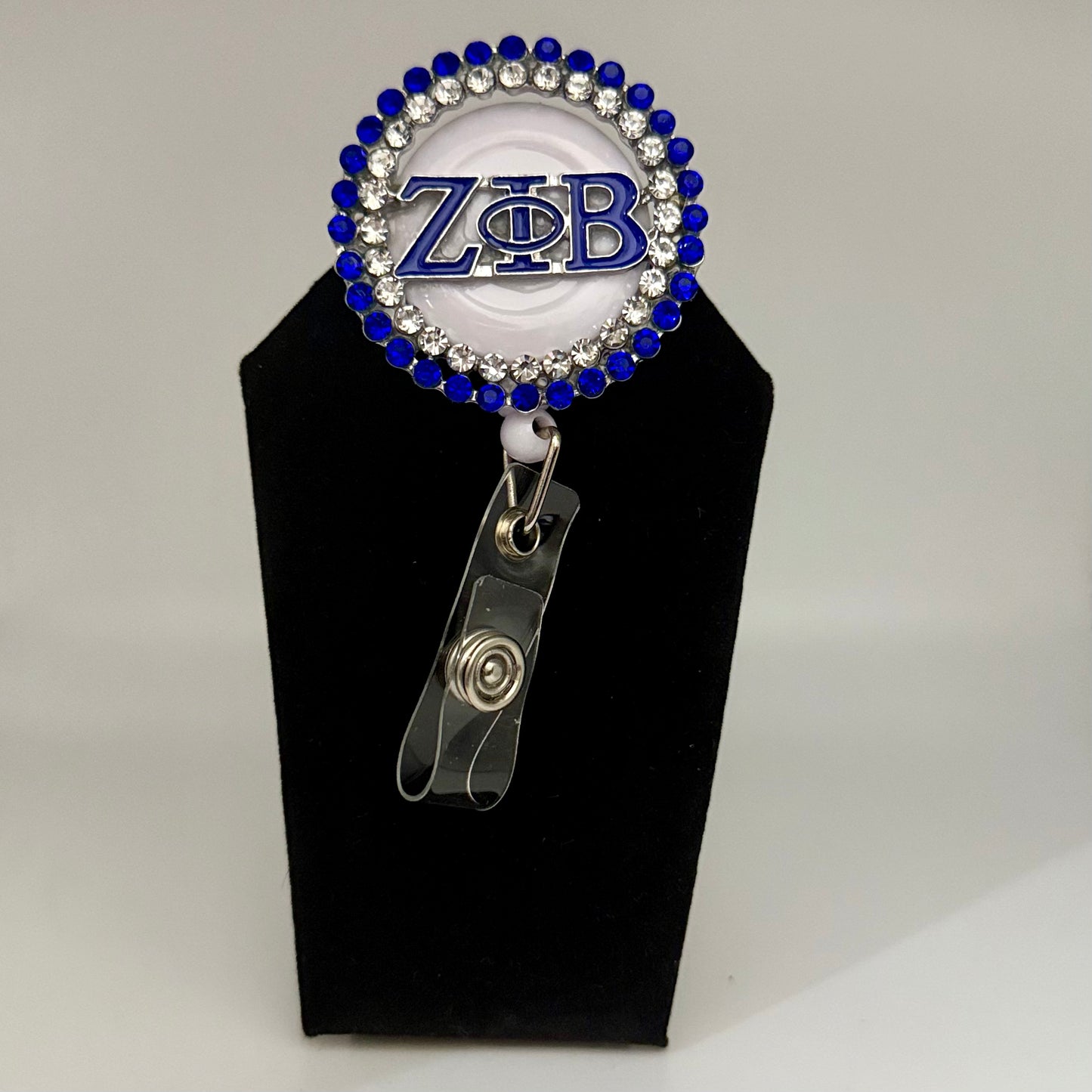 Rhinestone Sorority Circle Badge Reel