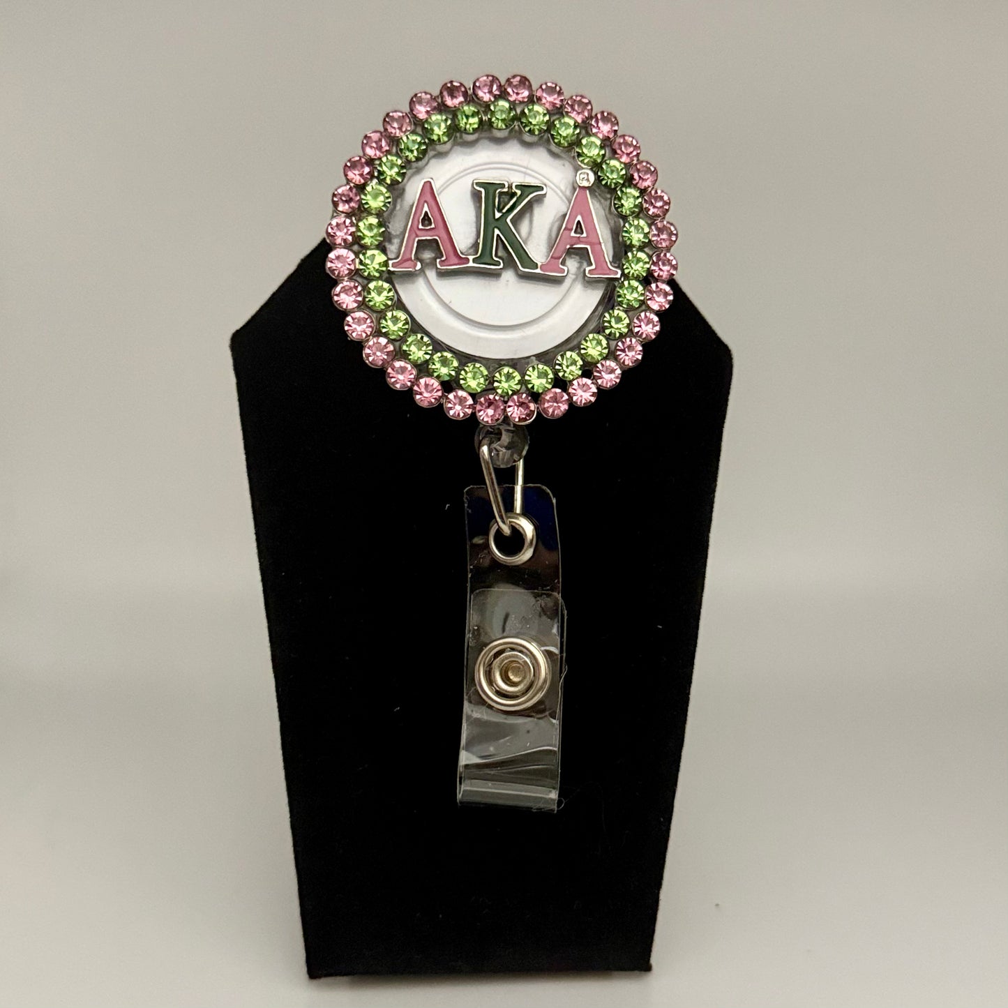 Rhinestone Sorority Circle Badge Reel