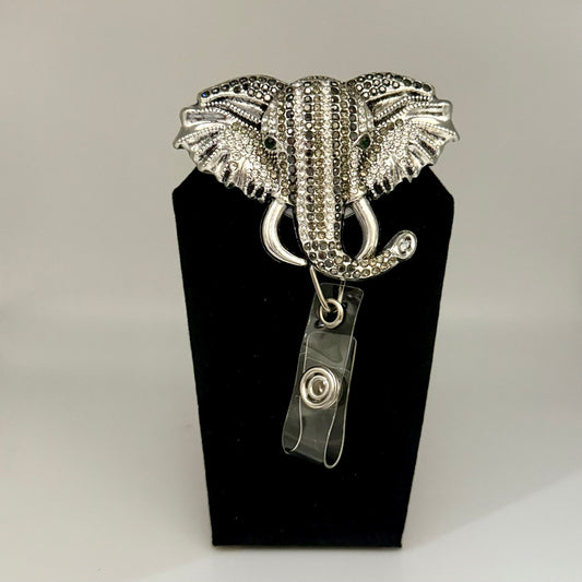 Bling Elephant Badge Reel