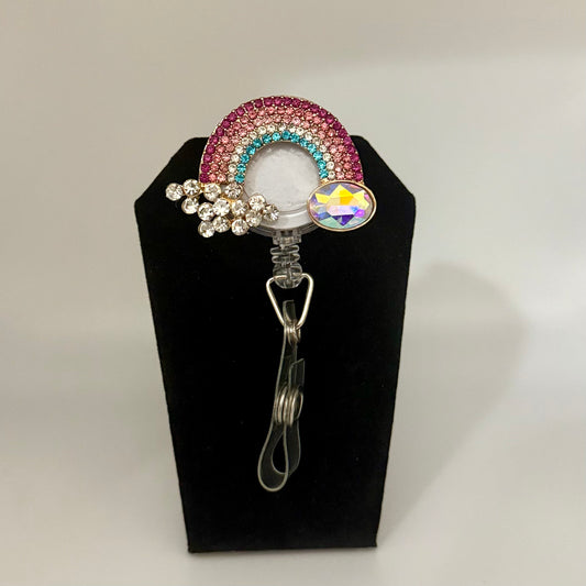 Pink Rainbow Badge Reel