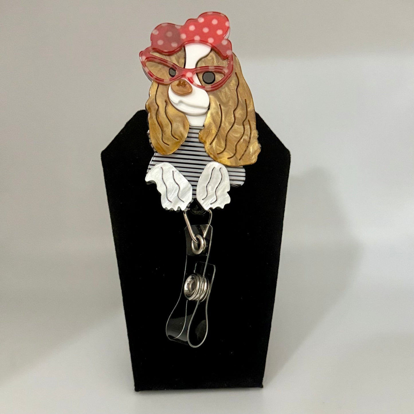 King Charles Spaniel Badge Reel