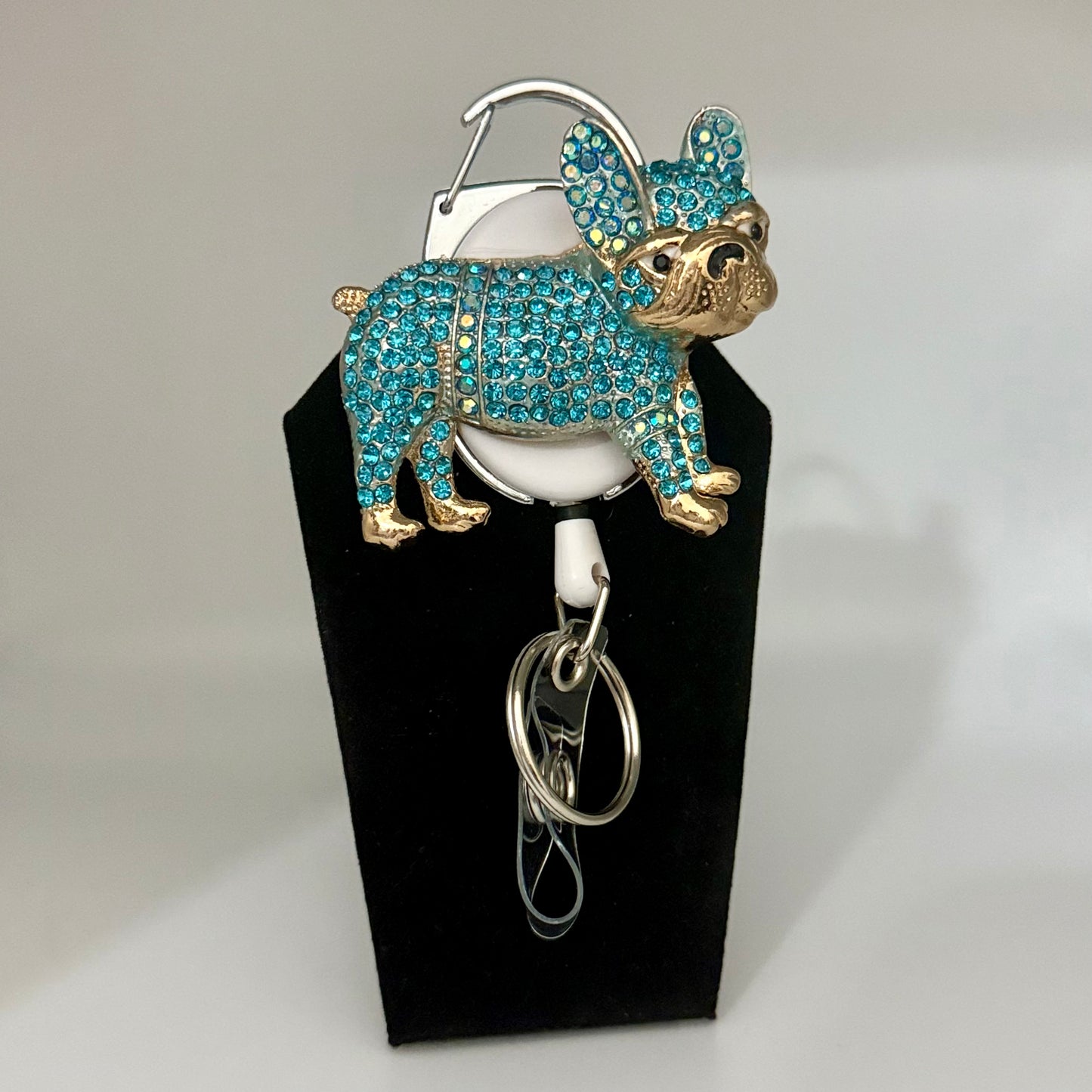 Bling Frenchie Badge Reel