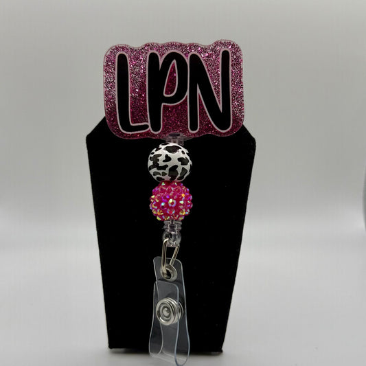 Pink LPN Badge Reel